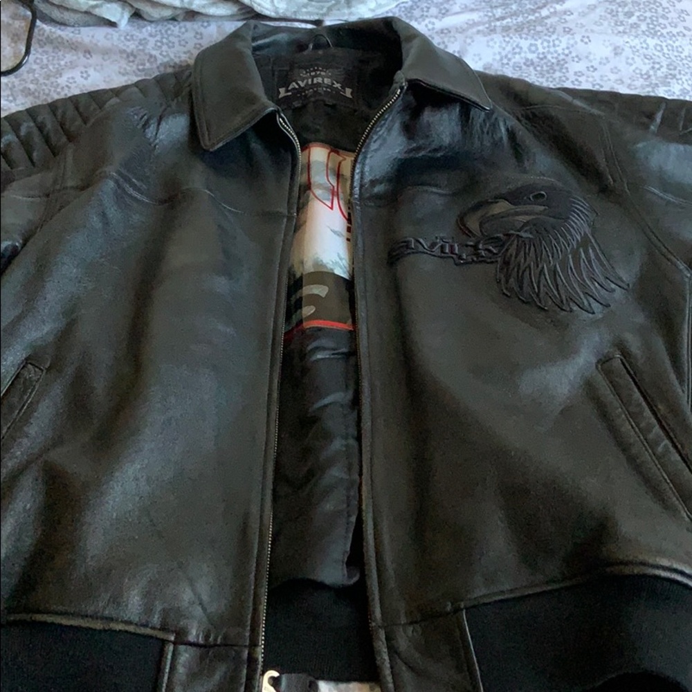 100% leather 90s vintage Avirex Jacket